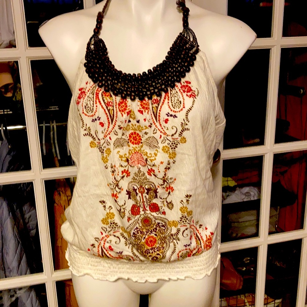 Beaded halter top